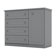Cômoda Infantil 4 Gavetas 1 Porta Americano: Modernidade e Organização - imagem 2