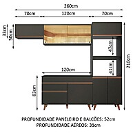 Cozinha Completa Madesa Reims XA260001: Modernidade e Organização - imagem 2