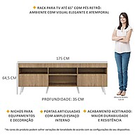 Rack TV 65": Design Retrô e Organização! - imagem 2