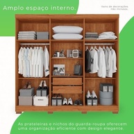Guarda-Roupa Casal 6 Portas 2 Gavetas França Cinamomo - Organização e Estilo para Seu Quarto - imagem 4