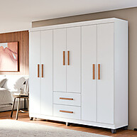 Guarda Roupa Casal Lite: 6 Portas e Mais Organização! - imagem 2