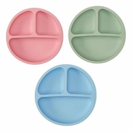 Pratinho Bebê com Ventosa e Divisórias em Silicone - Segurança e Organização nas Refeições (Verde) - imagem 4