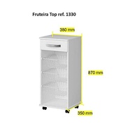 Fruteira Top 1330 Ilan Branca - Design Moderno com Rodas para Cozinha Organizada - imagem 4
