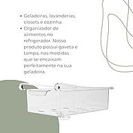 Organizador de Geladeira 22x17cm - Mantenha Tudo Fresco e Organizado - imagem 2