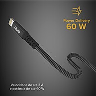 Cabo Lightning Magnético i2GO 60W MFI: Carregamento Rápido e Organizado - imagem 2