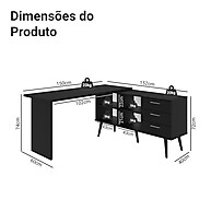 Escrivaninha de Canto Lisboa: Estudo Organizado! - imagem 2