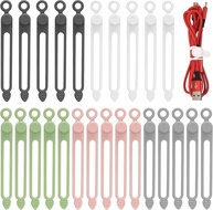 Organizador de Cabos: 25 Presilhas de Silicone Reutilizáveis - imagem 1