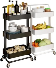 Carrinho Organizador Multiuso com Rodinhas - 3 Prateleiras Espaçosas e Design Moderno para Casa e Escritório - imagem 5