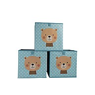 Organizador Infantil Ursinho: Kit 3 Dobráveis Oikos - imagem 1