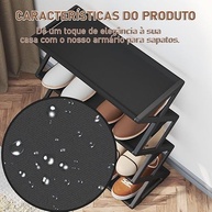 Sapateira Organizadora Vertical 4 Andares - Design Moderno e Compacto para Tênis, Sapatos e Chinelos - imagem 5