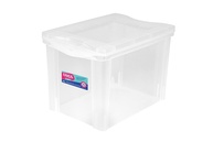 Caixa Organizadora Plástica 30L com Tampas Click - Cor Cristal, Linha Radical - imagem 1
