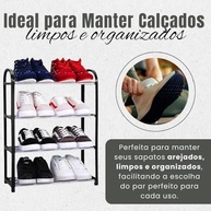 Sapateira Prateleira Organizadora de Sapatos – Estante Compacta e Resistente com Fácil Montagem para Quarto, Closet e Corredor - imagem 4