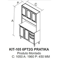 Cozinha Compacta Itatiaia Pratika 105cm: Organize! - imagem 2