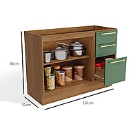Balcão de Cozinha Botanic 120cm: Organize! - imagem 2