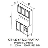 Cozinha Compacta Itatiaia Pratika 120cm: Organize! - imagem 2