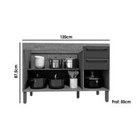 Balcão de Cozinha Nápoli Prime 120cm: Organize! - imagem 2