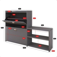 organize-com-18-gavetas-moderna-cinza-estilo-pares-a-2-banco-com-perola-sapateira-basculantes-ate-a