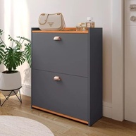 Sapateira 2 Gavetas Basculantes Cinza - Organize seu Espaço com Estilo e Praticidade - imagem 2