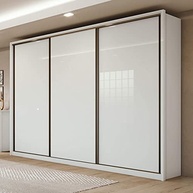 Guarda-Roupa Casal 3 Portas 6 Gavetas Spazio Lopas Branco - Organize seu Quarto com Estilo - imagem 3