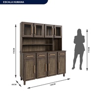 Armário de Cozinha 8 Portas Imbuia: Organize! - imagem 2