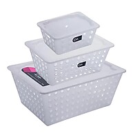 Organize Já! Kit 3 Cestas Organizadoras Brinox - imagem 1