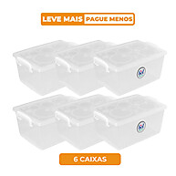 Organize Já! Kit 6 Caixas Plásticas 4L com Trava - imagem 1
