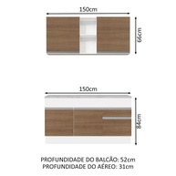 Cozinha Compacta 150cm Glamy Madesa: Organize! - imagem 2