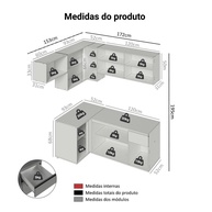 Cozinha Completa Canto 325cm Nice Madesa: Organize! - imagem 2