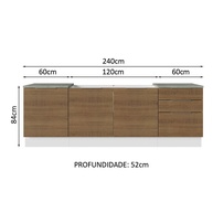 Cozinha Compacta 240cm Stella Madesa: Organize! - imagem 2