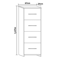 Sapateira Safira 4 Portas – Organize até 24 Pares com Estilo e Praticidade - imagem 4