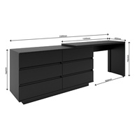 Mesa de Escritório em L 6 Gavetas: Organize-se! - imagem 2