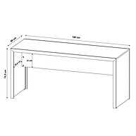 Mesa de Escritório Branco ME4185: Organize-se! - imagem 2