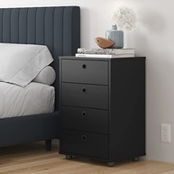 Mesa de Cabeceira com 4 Gavetas Classic em Preto – Organize seu Quarto com Estilo - imagem 2