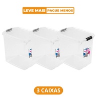Organize Tudo: Kit 3 Caixas 14L Sanremo - imagem 1