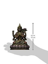 Estátua Budista Avalokiteshvara Kuan Yin em Resina - Decoração Espiritual Oriental - imagem 3