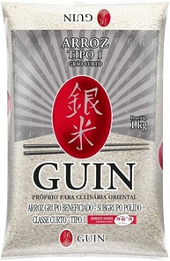 Arroz Oriental GUIN Grão Curto Tipo 1 - 1Kg - imagem 1