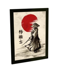 Quadro Decorativo A4 Japonês Retro Samurai - Estilo Oriental para Sua Casa - imagem 1