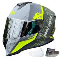 Capacete Mormaii Neon Fosco Fechado: Segurança e Estilo Original com Viseiras Extras - imagem 1