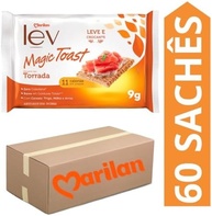 Kit 60 Sachês Torrada Lev Magic Toast Original Marilan 9g - imagem 1