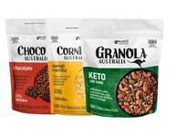 Granola KETO Low Carb Sabor Original,ChocoPops Sabor Chocolate e Corn Flakes Sabor Sweet Vanilla-Kit 3 und-Hart's Natural - imagem 2