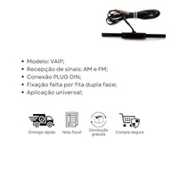 Antena Automotiva Interna Vaip City Orion: Recepção AM/FM Cristalina para Seu Carro - imagem 4