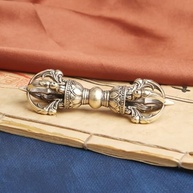 Vajra Pilão de Latão Antigo - Ornamento Feng Shui e Decoração Religiosa para Mesa - imagem 5