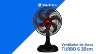 Ventisol Ventilador de Mesa 30cm com Motor Turbo e 6 Pás - Oscilação Automática e Design Premium - imagem 4
