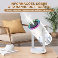 Projetor de Luz Galáxia com Umidificador de Ambiente Silencioso | Oscilação de Alta Frequência, Modos de Pulverização e Iluminação Estelar - imagem 3