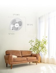 Ventilador de Parede Oscilante BLACK+DECKER 16" com Controle Remoto, 3 Velocidades e Timer - imagem 3
