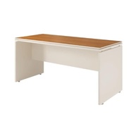 Mesa de Escritório Oslo 160cm com Tampo Duplo – Design Moderno em Off White e Cedro - imagem 4