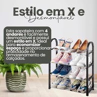 Sapateira Organizadora Compacta com Design Elegante - Montagem Fácil e Espaço Otimizado - imagem 4