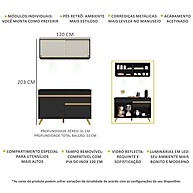 Cozinha Compacta 2 Peças com LED – Design Moderno e Espaço Otimizado - imagem 2