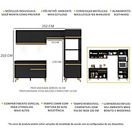 Cozinha Compacta 4 Peças com LED – Design Moderno e Espaço Otimizado - imagem 2