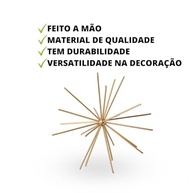 Kit 2 Esculturas Ouriço Dourado 24cm - Decoração Artesanal em Ferro Moderna - imagem 5